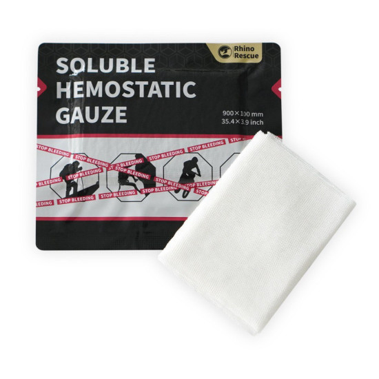 Растворимая гемостатическая марля Soluble Hemostatic Gauze 900 мм х 100 мм.